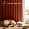 NICETOWN 100% Blackout Window Curtain Panels, Cold and Full Light Blocking Drapes with Black Liner for Nursery, 84 Inches Drop Thermal Insulated Draperies (Pure White, 2 Pieces, 52 inches Wide)(Burnt Orange)