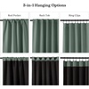 NICETOWN 100% Blackout Window Curtain Panels, Cold and Full Light Blocking Drapes with Black Liner for Nursery, 84 Inches Drop Thermal Insulated Draperies (Pure White, 2 Pieces, 52 inches Wide)(Dark Mallard)