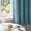 NICETOWN 100% Blackout Window Curtain Panels, Cold and Full Light Blocking Drapes with Black Liner for Nursery, 84 Inches Drop Thermal Insulated Draperies (Pure White, 2 Pieces, 52 inches Wide)(Sea Teal)