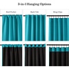 NICETOWN 100% Blackout Window Curtain Panels, Cold and Full Light Blocking Drapes with Black Liner for Nursery, 84 Inches Drop Thermal Insulated Draperies (Pure White, 2 Pieces, 52 inches Wide)(Peacock Teal)
