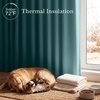 NICETOWN 100% Blackout Window Curtain Panels, Cold and Full Light Blocking Drapes with Black Liner for Nursery, 84 Inches Drop Thermal Insulated Draperies (Pure White, 2 Pieces, 52 inches Wide)(Greyish Blue)
