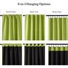 NICETOWN 100% Blackout Window Curtain Panels, Cold and Full Light Blocking Drapes with Black Liner for Nursery, 84 Inches Drop Thermal Insulated Draperies (Pure White, 2 Pieces, 52 inches Wide)(Fresh Green)