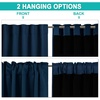 NICETOWN 100% Blackout Window Curtain Panels, Cold and Full Light Blocking Drapes with Black Liner for Nursery, 84 Inches Drop Thermal Insulated Draperies (Pure White, 2 Pieces, 52 inches Wide)(Navy)