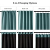 NICETOWN 100% Blackout Window Curtain Panels, Cold and Full Light Blocking Drapes with Black Liner for Nursery, 84 Inches Drop Thermal Insulated Draperies (Pure White, 2 Pieces, 52 inches Wide)(Greyish Blue)