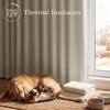 NICETOWN 100% Blackout Window Curtain Panels, Cold and Full Light Blocking Drapes with Black Liner for Nursery, 84 Inches Drop Thermal Insulated Draperies (Pure White, 2 Pieces, 52 inches Wide)(Cream)