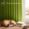 NICETOWN 100% Blackout Window Curtain Panels, Cold and Full Light Blocking Drapes with Black Liner for Nursery, 84 Inches Drop Thermal Insulated Draperies (Pure White, 2 Pieces, 52 inches Wide)(Fresh Green)