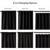 NICETOWN 100% Blackout Window Curtain Panels, Cold and Full Light Blocking Drapes with Black Liner for Nursery, 84 Inches Drop Thermal Insulated Draperies (Pure White, 2 Pieces, 52 inches Wide)(Black)