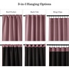 NICETOWN 100% Blackout Window Curtain Panels, Cold and Full Light Blocking Drapes with Black Liner for Nursery, 84 Inches Drop Thermal Insulated Draperies (Pure White, 2 Pieces, 52 inches Wide)(Dry Rose)