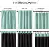NICETOWN 100% Blackout Window Curtain Panels, Cold and Full Light Blocking Drapes with Black Liner for Nursery, 84 Inches Drop Thermal Insulated Draperies (Pure White, 2 Pieces, 52 inches Wide)(Aqua Blue)