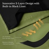 NICETOWN 100% Blackout Window Curtain Panels, Cold and Full Light Blocking Drapes with Black Liner for Nursery, 84 Inches Drop Thermal Insulated Draperies (Pure White, 2 Pieces, 52 inches Wide)(Olive Green)