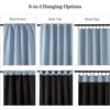NICETOWN 100% Blackout Window Curtain Panels, Cold and Full Light Blocking Drapes with Black Liner for Nursery, 84 Inches Drop Thermal Insulated Draperies (Pure White, 2 Pieces, 52 inches Wide)(Vintage Blue)