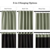 NICETOWN 100% Blackout Window Curtain Panels, Cold and Full Light Blocking Drapes with Black Liner for Nursery, 84 Inches Drop Thermal Insulated Draperies (Pure White, 2 Pieces, 52 inches Wide)(Sage Green)