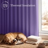 NICETOWN 100% Blackout Window Curtain Panels, Cold and Full Light Blocking Drapes with Black Liner for Nursery, 84 Inches Drop Thermal Insulated Draperies (Pure White, 2 Pieces, 52 inches Wide)(Lilac Purple)