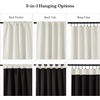 NICETOWN 100% Blackout Window Curtain Panels, Cold and Full Light Blocking Drapes with Black Liner for Nursery, 84 Inches Drop Thermal Insulated Draperies (Pure White, 2 Pieces, 52 inches Wide)(Ivory)
