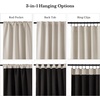 NICETOWN 100% Blackout Window Curtain Panels, Cold and Full Light Blocking Drapes with Black Liner for Nursery, 84 Inches Drop Thermal Insulated Draperies (Pure White, 2 Pieces, 52 inches Wide)(Natural)