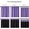 NICETOWN 100% Blackout Window Curtain Panels, Cold and Full Light Blocking Drapes with Black Liner for Nursery, 84 Inches Drop Thermal Insulated Draperies (Pure White, 2 Pieces, 52 inches Wide)(Lilac Purple)