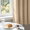 NICETOWN 100% Blackout Window Curtain Panels, Cold and Full Light Blocking Drapes with Black Liner for Nursery, 84 Inches Drop Thermal Insulated Draperies (Pure White, 2 Pieces, 52 inches Wide)(Biscotti Beige)