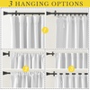 NICETOWN 2 Panels Faux Linen 100% Blackout Curtains for Living Room, Rod Pocket/Back Tab/Hook Belt Room Darkening Window Treatment with Liner Thermal Curtains for Bedroom, Natural, W50 x L96(Hook Belt | Greyish White)