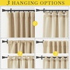 NICETOWN 2 Panels Faux Linen 100% Blackout Curtains for Living Room, Rod Pocket/Back Tab/Hook Belt Room Darkening Window Treatment with Liner Thermal Curtains for Bedroom, Natural, W50 x L96(Hook Belt | Oatmeal)