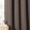 NICETOWN 2 Panels Faux Linen 100% Blackout Curtains for Living Room, Rod Pocket/Back Tab/Hook Belt Room Darkening Window Treatment with Liner Thermal Curtains for Bedroom, Natural, W50 x L96(Brown)