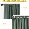 NICETOWN 2 Panels Faux Linen 100% Blackout Curtains for Living Room, Rod Pocket/Back Tab/Hook Belt Room Darkening Window Treatment with Liner Thermal Curtains for Bedroom, Natural, W50 x L96(Greyish Green)