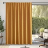 NICETOWN 2 Panels Faux Linen 100% Blackout Curtains for Living Room, Rod Pocket/Back Tab/Hook Belt Room Darkening Window Treatment with Liner Thermal Curtains for Bedroom, Natural, W50 x L96(Hook Belt | Gold Brown)