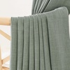 NICETOWN 2 Panels Faux Linen 100% Blackout Curtains for Living Room, Rod Pocket/Back Tab/Hook Belt Room Darkening Window Treatment with Liner Thermal Curtains for Bedroom, Natural, W50 x L96(Sage Green)