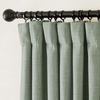 NICETOWN 2 Panels Faux Linen 100% Blackout Curtains for Living Room, Rod Pocket/Back Tab/Hook Belt Room Darkening Window Treatment with Liner Thermal Curtains for Bedroom, Natural, W50 x L96(Sage Green)