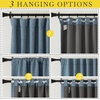 NICETOWN 2 Panels Faux Linen 100% Blackout Curtains for Living Room, Rod Pocket/Back Tab/Hook Belt Room Darkening Window Treatment with Liner Thermal Curtains for Bedroom, Natural, W50 x L96(100% Blackout – Mist Blue)