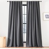 NICETOWN 2 Panels Faux Linen 100% Blackout Curtains for Living Room, Rod Pocket/Back Tab/Hook Belt Room Darkening Window Treatment with Liner Thermal Curtains for Bedroom, Natural, W50 x L96(Charcoal Gray)