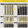 NICETOWN 2 Panels Faux Linen 100% Blackout Curtains for Living Room, Rod Pocket/Back Tab/Hook Belt Room Darkening Window Treatment with Liner Thermal Curtains for Bedroom, Natural, W50 x L96(100% Blackout – Beige)
