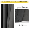 NICETOWN 2 Panels Faux Linen 100% Blackout Curtains for Living Room, Rod Pocket/Back Tab/Hook Belt Room Darkening Window Treatment with Liner Thermal Curtains for Bedroom, Natural, W50 x L96(100% Blackout – Charcoal Gray)