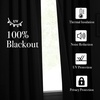 NICETOWN 2 Panels Faux Linen 100% Blackout Curtains for Living Room, Rod Pocket/Back Tab/Hook Belt Room Darkening Window Treatment with Liner Thermal Curtains for Bedroom, Natural, W50 x L96(100% Blackout – Charcoal Gray)