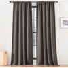 NICETOWN 2 Panels Faux Linen 100% Blackout Curtains for Living Room, Rod Pocket/Back Tab/Hook Belt Room Darkening Window Treatment with Liner Thermal Curtains for Bedroom, Natural, W50 x L96(Brown)