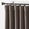NICETOWN 2 Panels Faux Linen 100% Blackout Curtains for Living Room, Rod Pocket/Back Tab/Hook Belt Room Darkening Window Treatment with Liner Thermal Curtains for Bedroom, Natural, W50 x L96(Brown)