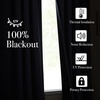 NICETOWN 2 Panels Faux Linen 100% Blackout Curtains for Living Room, Rod Pocket/Back Tab/Hook Belt Room Darkening Window Treatment with Liner Thermal Curtains for Bedroom, Natural, W50 x L96(100% Blackout – Mist Blue)
