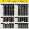 NICETOWN 2 Panels Faux Linen 100% Blackout Curtains for Living Room, Rod Pocket/Back Tab/Hook Belt Room Darkening Window Treatment with Liner Thermal Curtains for Bedroom, Natural, W50 x L96(100% Blackout – Charcoal Gray)