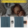 NICETOWN 2 Panels Faux Linen 100% Blackout Curtains for Living Room, Rod Pocket/Back Tab/Hook Belt Room Darkening Window Treatment with Liner Thermal Curtains for Bedroom, Natural, W50 x L96(Greyish Blue)