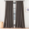NICETOWN 2 Panels Faux Linen 100% Blackout Curtains for Living Room, Rod Pocket/Back Tab/Hook Belt Room Darkening Window Treatment with Liner Thermal Curtains for Bedroom, Natural, W50 x L96(Brown)
