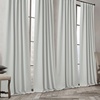 NICETOWN 2 Panels Faux Linen 100% Blackout Curtains for Living Room, Rod Pocket/Back Tab/Hook Belt Room Darkening Window Treatment with Liner Thermal Curtains for Bedroom, Natural, W50 x L96(Greyish White)