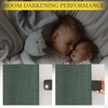 NICETOWN 2 Panels Faux Linen 100% Blackout Curtains for Living Room, Rod Pocket/Back Tab/Hook Belt Room Darkening Window Treatment with Liner Thermal Curtains for Bedroom, Natural, W50 x L96(Greyish Green)
