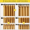 NICETOWN 2 Panels Faux Linen 100% Blackout Curtains for Living Room, Rod Pocket/Back Tab/Hook Belt Room Darkening Window Treatment with Liner Thermal Curtains for Bedroom, Natural, W50 x L96(Hook Belt | Gold Brown)