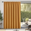 NICETOWN 2 Panels Faux Linen 100% Blackout Curtains for Living Room, Rod Pocket/Back Tab/Hook Belt Room Darkening Window Treatment with Liner Thermal Curtains for Bedroom, Natural, W50 x L96(Hook Belt | Gold Brown)