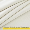 NICETOWN 2 Panels Faux Linen 100% Blackout Curtains for Living Room, Rod Pocket/Back Tab/Hook Belt Room Darkening Window Treatment with Liner Thermal Curtains for Bedroom, Natural, W50 x L96(100% Blackout – Natural)