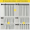 NICETOWN 2 Panels Faux Linen 100% Blackout Curtains for Living Room, Rod Pocket/Back Tab/Hook Belt Room Darkening Window Treatment with Liner Thermal Curtains for Bedroom, Natural, W50 x L96(Greyish White)