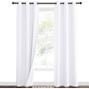 NICETOWN Sound Barrier 100% Blackout Divider Curtains 84″, Noise, Heat and Cold Blocking Drapes with Felt Fabric Lining for Noise Reducing/Nursery/Daytime Sleep/Bedroom (White, 2 PCs, 52″ Wide)(Pure White)