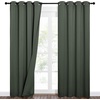 NICETOWN Sound Barrier 100% Blackout Divider Curtains 84″, Noise, Heat and Cold Blocking Drapes with Felt Fabric Lining for Noise Reducing/Nursery/Daytime Sleep/Bedroom (White, 2 PCs, 52″ Wide)(Dark Mallard)