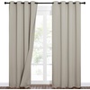NICETOWN Sound Barrier 100% Blackout Divider Curtains 84″, Noise, Heat and Cold Blocking Drapes with Felt Fabric Lining for Noise Reducing/Nursery/Daytime Sleep/Bedroom (White, 2 PCs, 52″ Wide)(Natural)