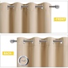 NICETOWN Sound Barrier 100% Blackout Divider Curtains 84″, Noise, Heat and Cold Blocking Drapes with Felt Fabric Lining for Noise Reducing/Nursery/Daytime Sleep/Bedroom (White, 2 PCs, 52″ Wide)(Biscotti Beige)