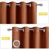 NICETOWN Sound Barrier 100% Blackout Divider Curtains 84″, Noise, Heat and Cold Blocking Drapes with Felt Fabric Lining for Noise Reducing/Nursery/Daytime Sleep/Bedroom (White, 2 PCs, 52″ Wide)(Burnt Orange)